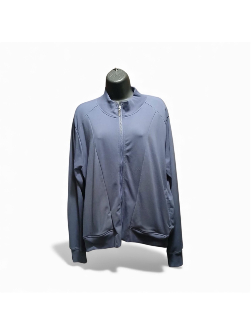 Champion Women's XL Elite Full Zip Track Jacket Nylon Spandex Blue INV179 A3